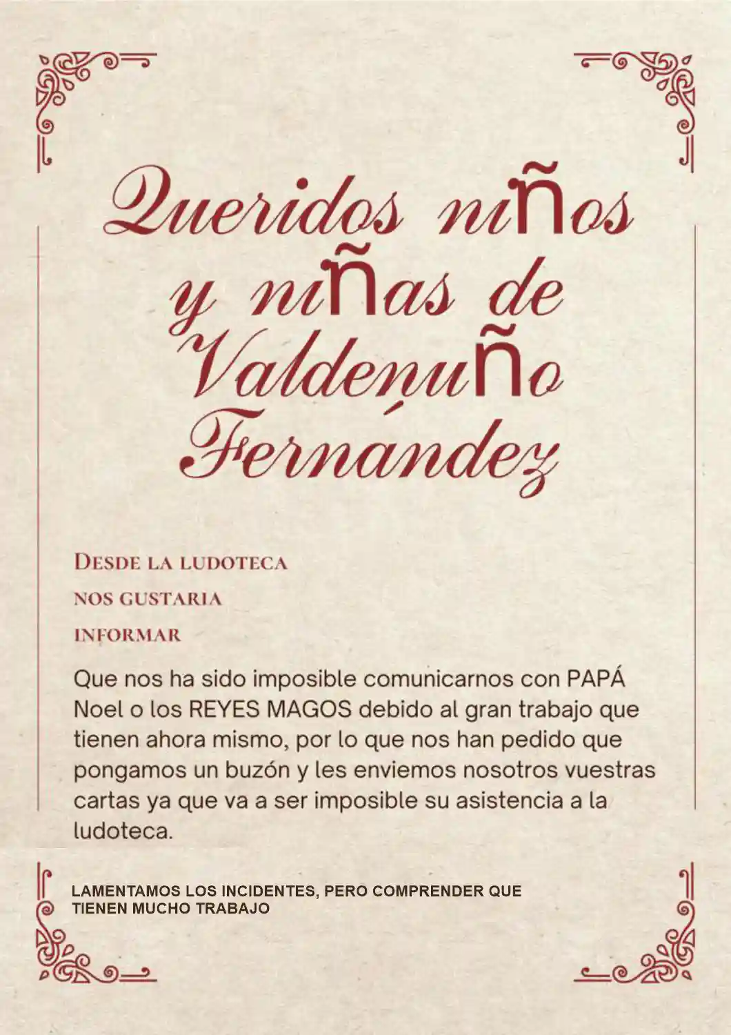 Queridos Niños y Niñas