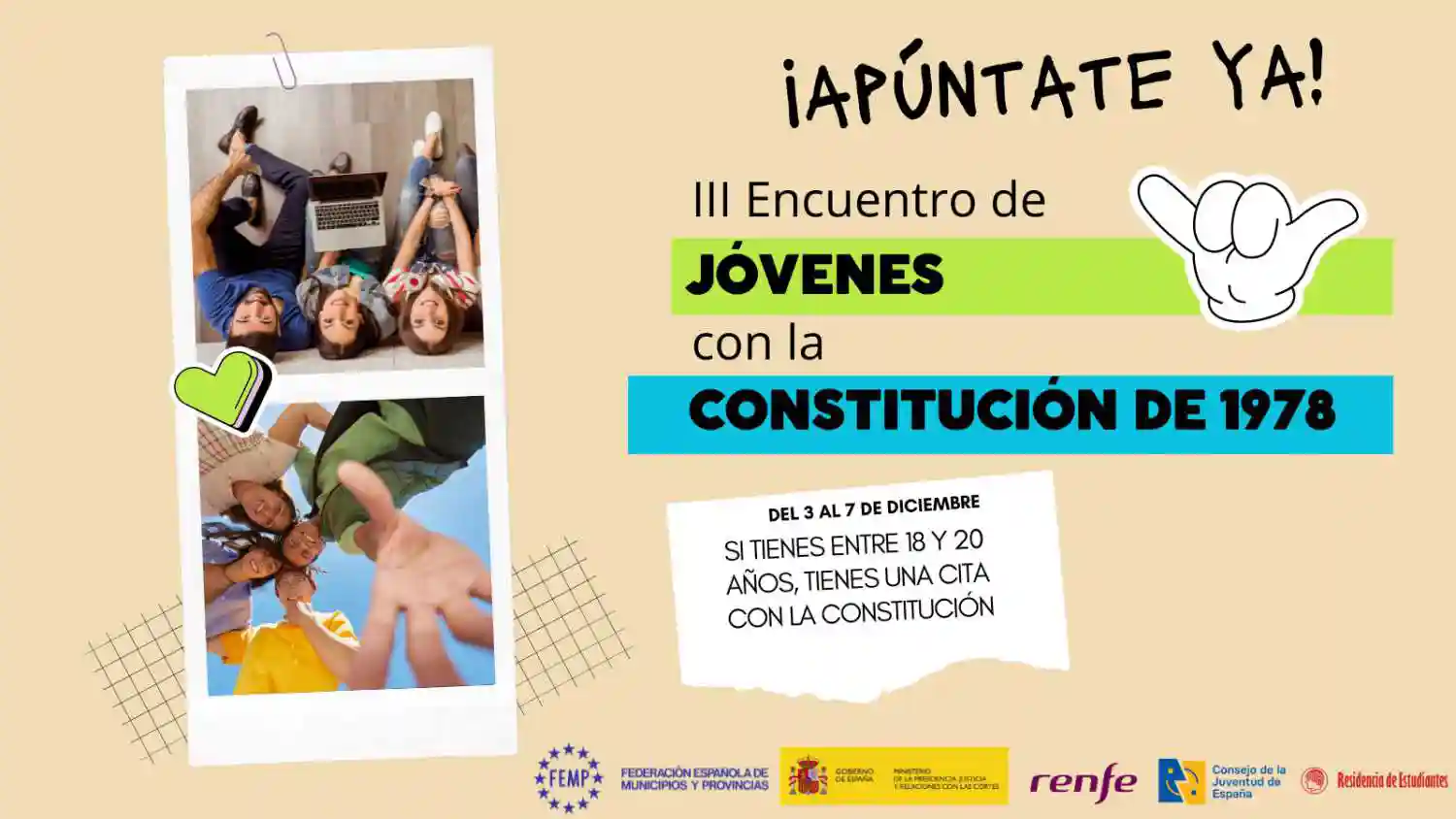 Jóvenes con las Constitución