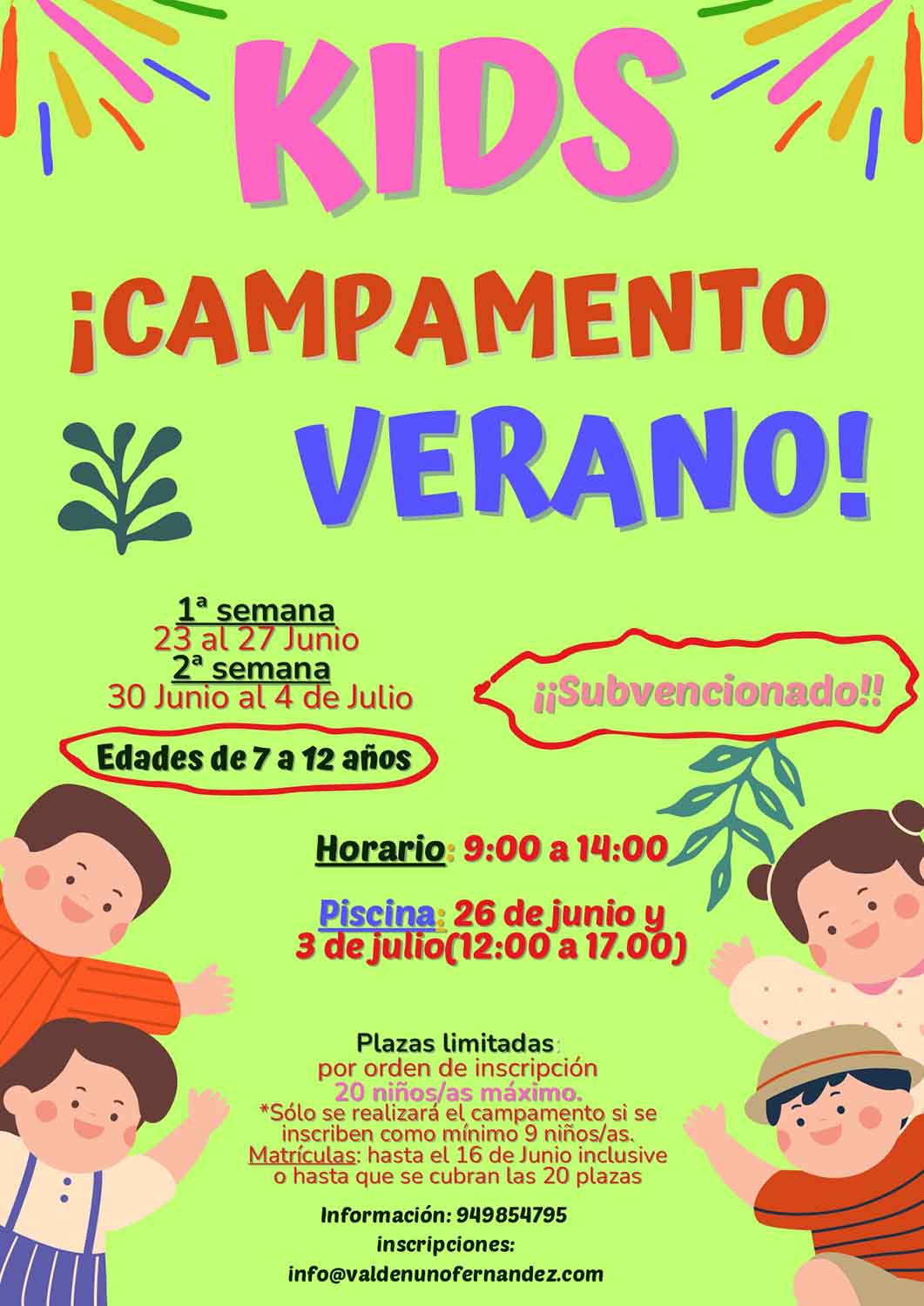 Campamento de Verano 7 a 12 Años 2025