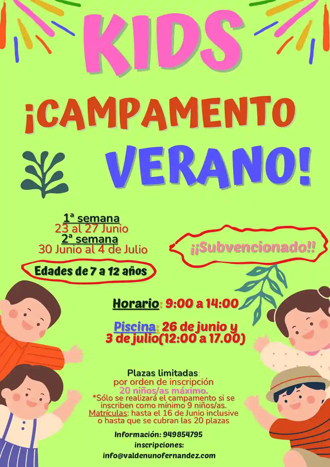 Campamento de Verano 7 a 12 Años 2025