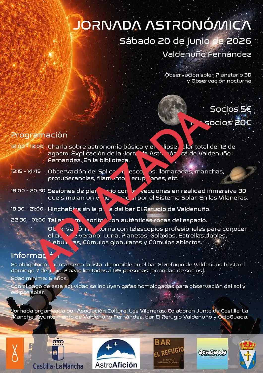 Jornada Astronómica Aplazada